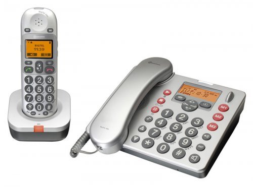 Amplicomms - Téléphone fixe filaire Bigtel 50 Alarm Plus